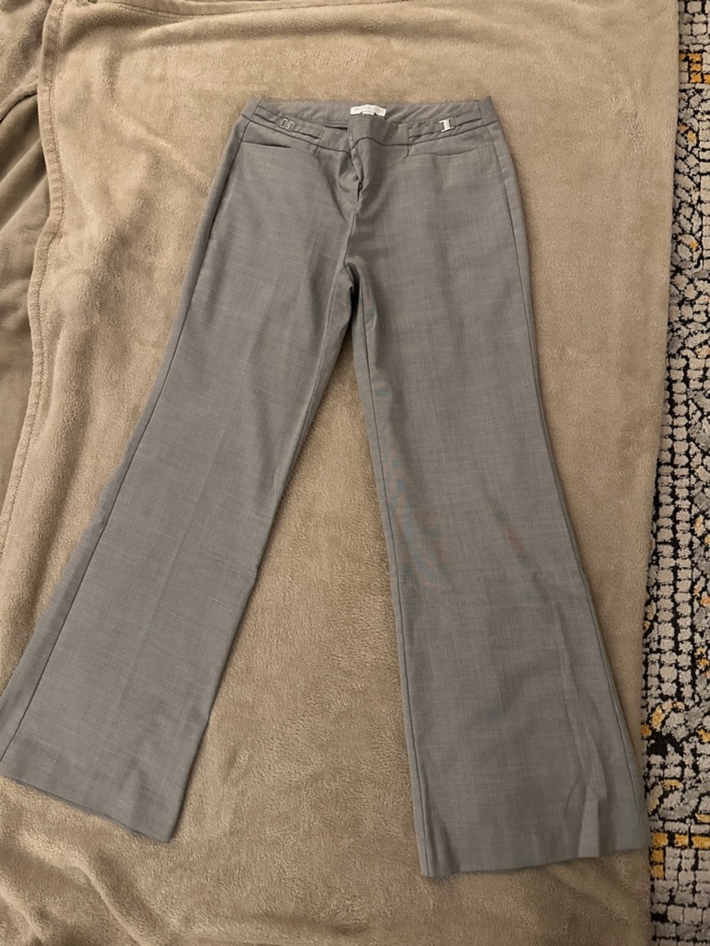 New York & Company Classic Women's Gray Dress Pants - wide Leg